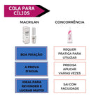 Cola Cílios Postiços Transparente Macrilan Prova D'água