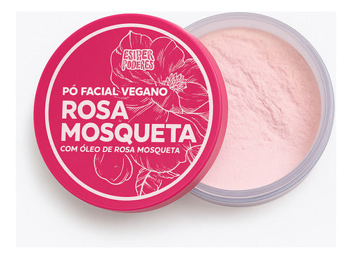 Pó Facial Vegano Rosa Mosqueta 15g - Super Poderes