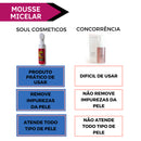 Mousse Micelar Melancia Cheirinho de Chiclete Limpeza Facial Soul Cosméticos 150 ml