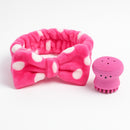 kit faixa modelo lacinho+ esponja de silicone formato polvo