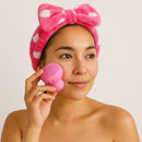 kit faixa modelo lacinho+ esponja de silicone formato polvo