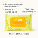 Lenço Removedor de Maquiagem Melu | 25 Un | Vitamina E + Aloe Vera | Cheirinho de Melão