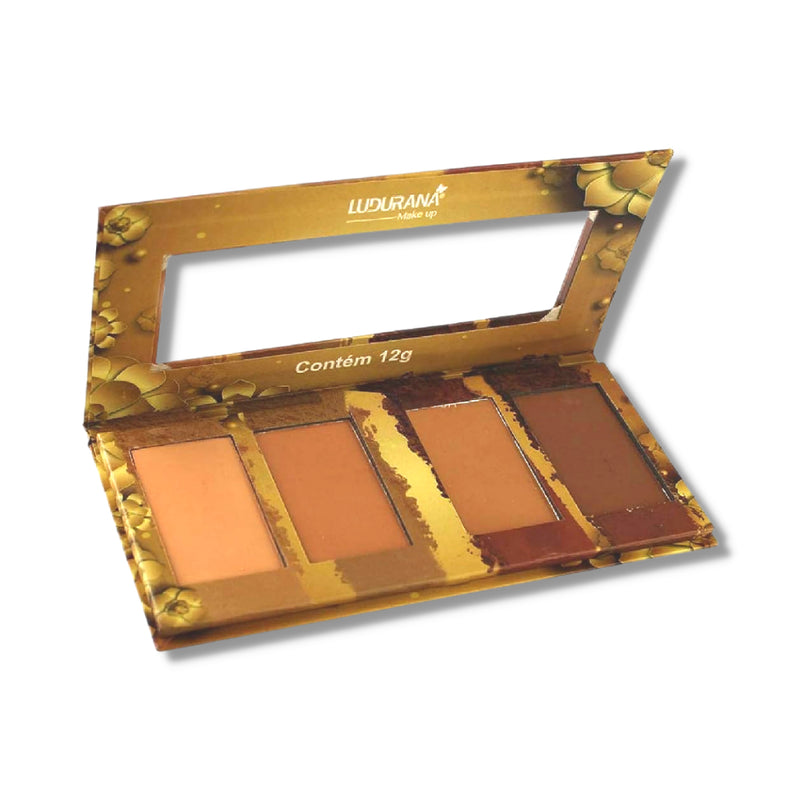 Paleta Contorno Facial Quarteto Ludurana