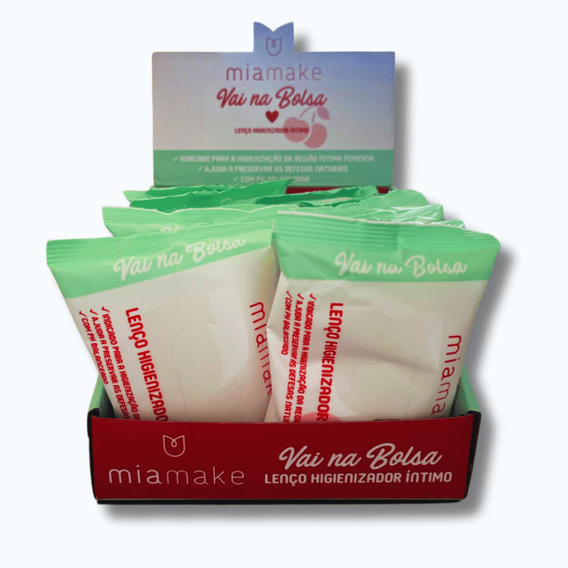Box com 12 unidades Lenço Íntimo Vai na Bolsa - MiaMake